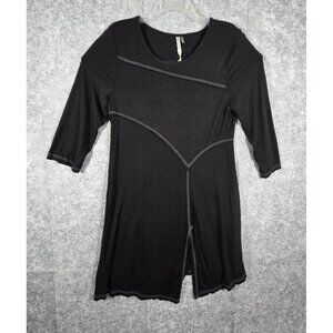 Molio Relio NWT Women's Long Sleeve Knee Length Dress Black Size L Lagenlook